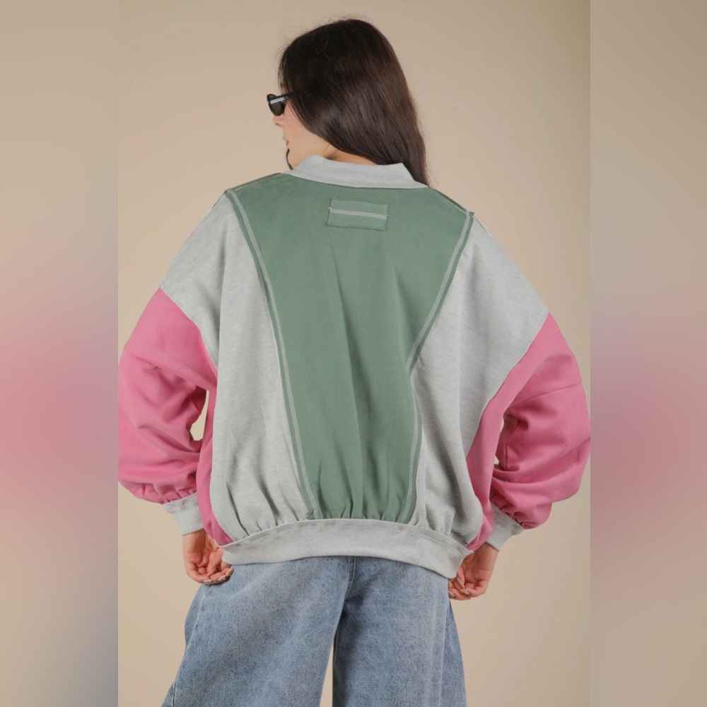 Colorblock Zip-Up Jacket - Picture 6 of 9